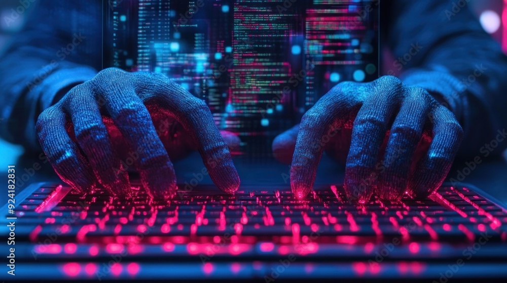 Hacker Typing on a Computer Hacker Typing on a Computer