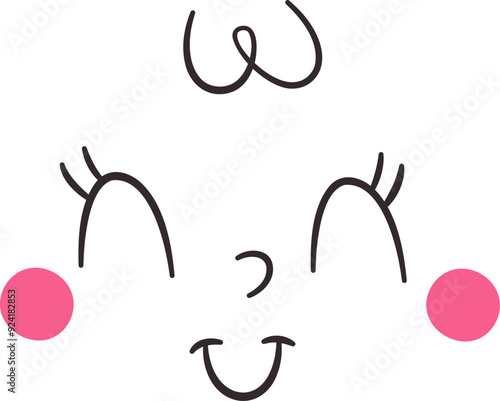Dreaming Cartoon Girl Face
