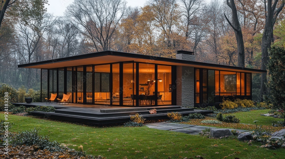 Modern House with Large Windows Modern House with Large Windows