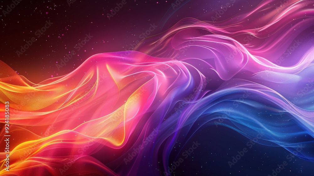 Design a futuristic background with vibrant, multicolor dynamic lines, perfect for immersive digital presentations or video games Design a futuristic background with vibrant, multicolor dynamic lines, perfect for immersive digital presentations or video games