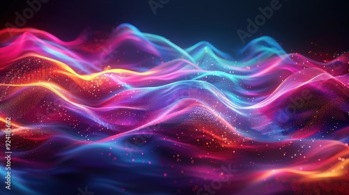 Wallpaper Mural Generate a vibrant futuristic background with dynamic lines in multicolor hues, showcasing a lively and engaging design for digital media Torontodigital.ca