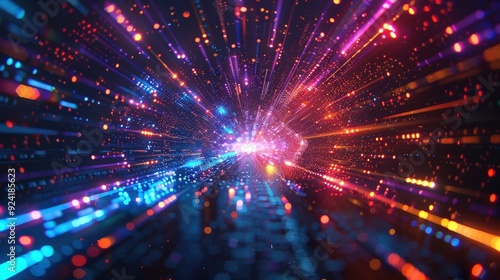 Wallpaper Mural Craft a visually captivating futuristic backdrop with dynamic multicolor lines, ideal for use in video games and digital presentations Torontodigital.ca