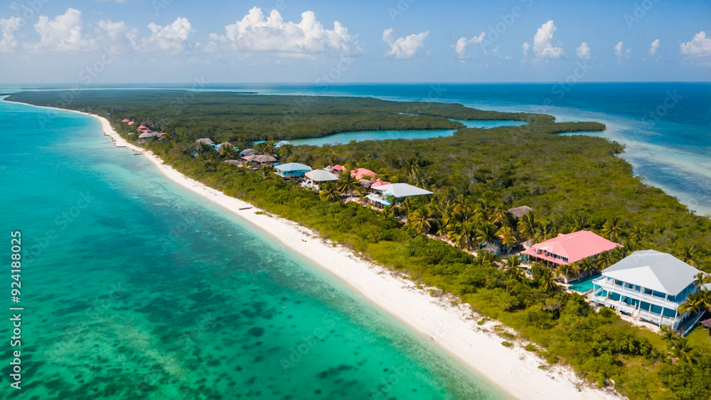 Obraz premium Belize Beach Aerial 