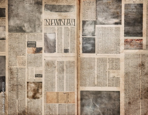 Vintage Newspaper Spread in a Classic Layout