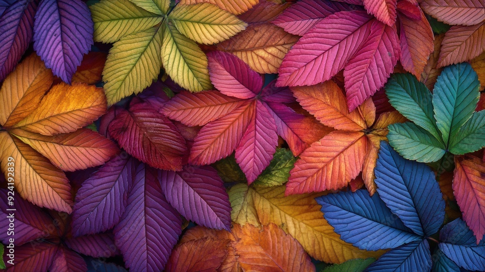 custom made wallpaper toronto digitalA close up of a colorful leaf pattern on the ground, AI