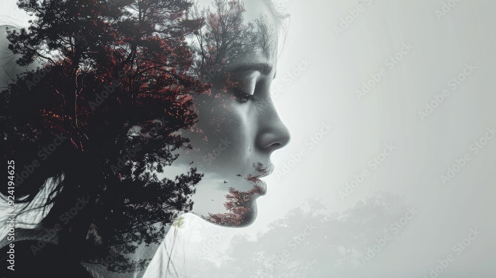Double Exposure Photography Blending Human Subjects with Nature Elements, Creating a Surreal and Harmonious Visual Art Double Exposure Photography Blending Human Subjects with Nature Elements, Creating a Surreal and Harmonious Visual Art