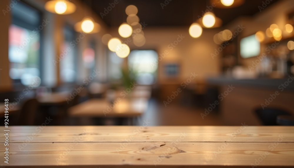 Blurred view of a cozy cafe interior with warm lighting and wooden tables. Blurred view of a cozy cafe interior with warm lighting and wooden tables.