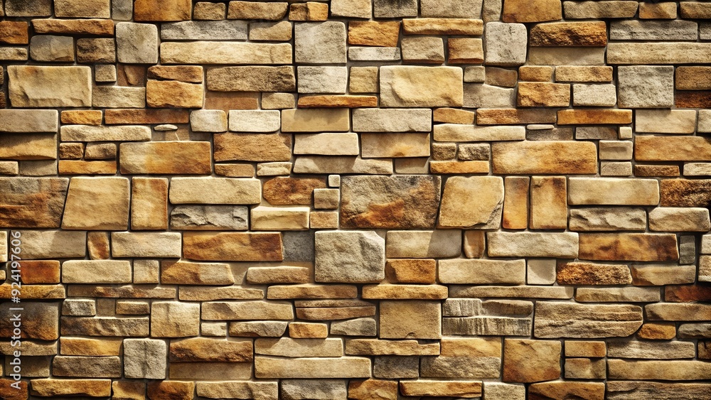 3D illustration of classic stone wallpaper with realistic texture and depth.