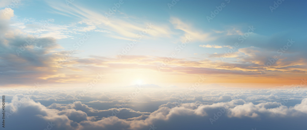 Obraz premium sunset sky with clouds background