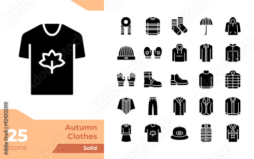 Autumn Clothes Solid Icon