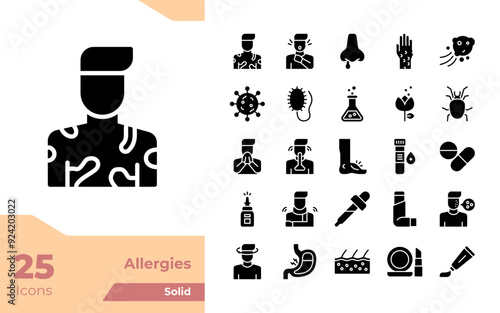 Allergies Solid Icons