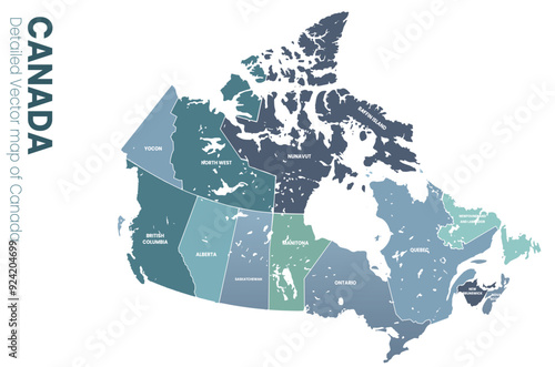 Provinces and territories of Canada.
Map of Canada. 