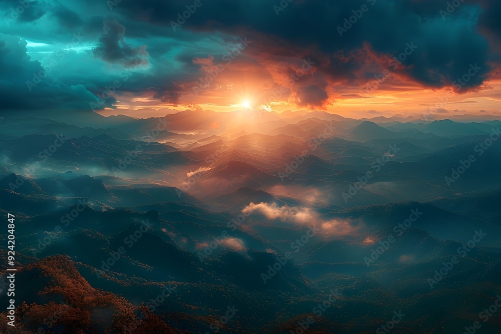 This image captures a serene sunset over a tranquil lake, framed by majestic mountains and lush vegetation, creating a peaceful and picturesque scene. This image captures a serene sunset over a tranquil lake, framed by majestic mountains and lush vegetation, creating a peaceful and picturesque scene.