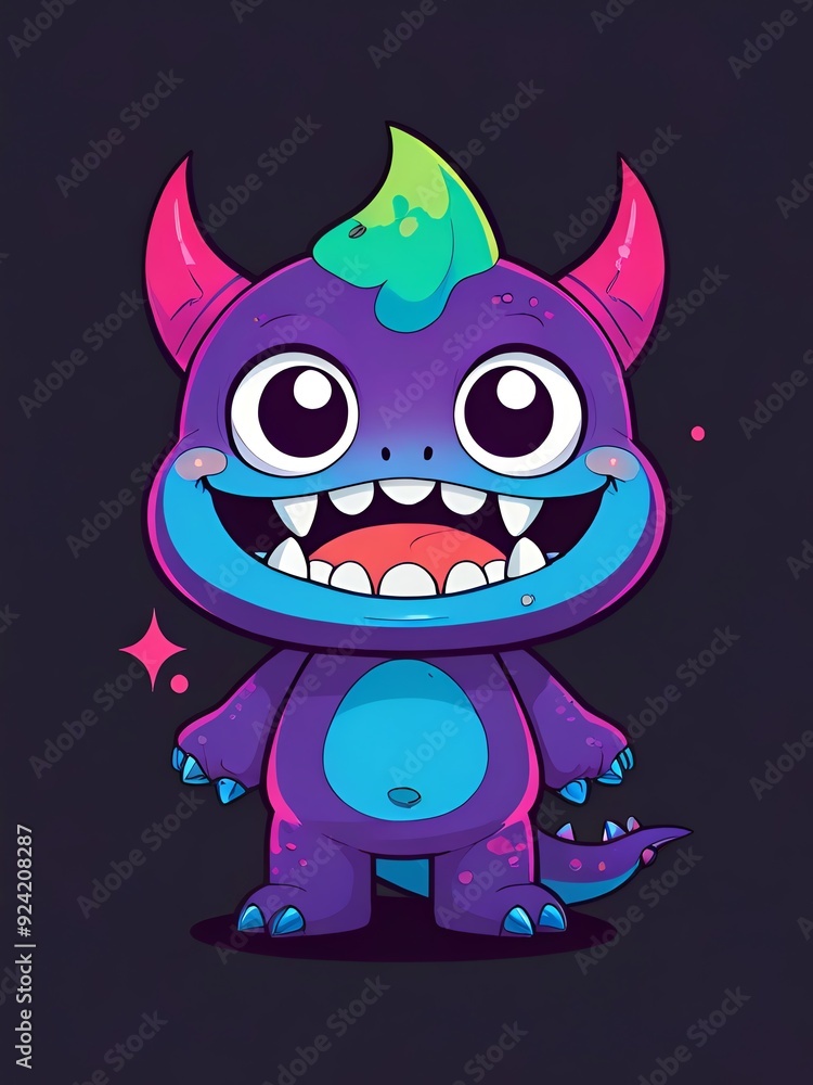 Cute Monster Cartoon Illustration Cute Monster Cartoon Illustration