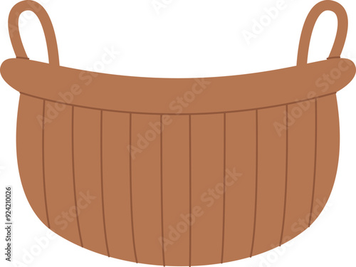 Basket Round Hand Drawn
