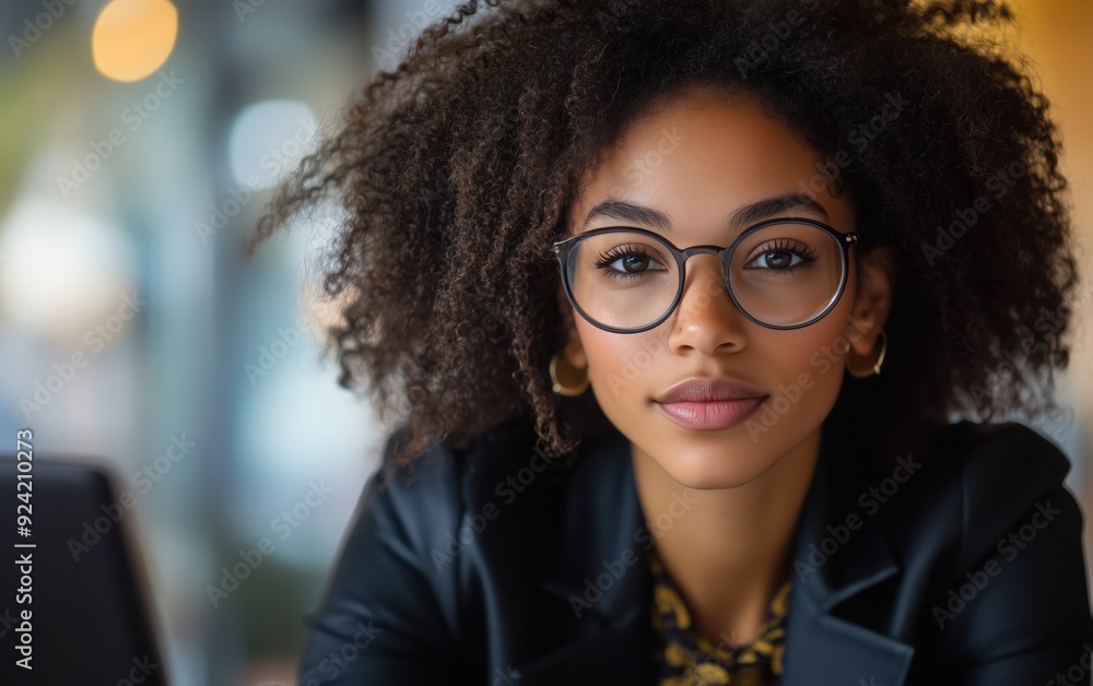 Portrait of a Confident Young Woman with Glasses Portrait of a Confident Young Woman with Glasses