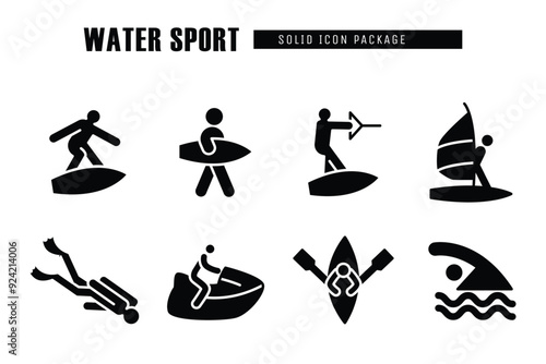 water sport solid icon vector design good for web and mobile app