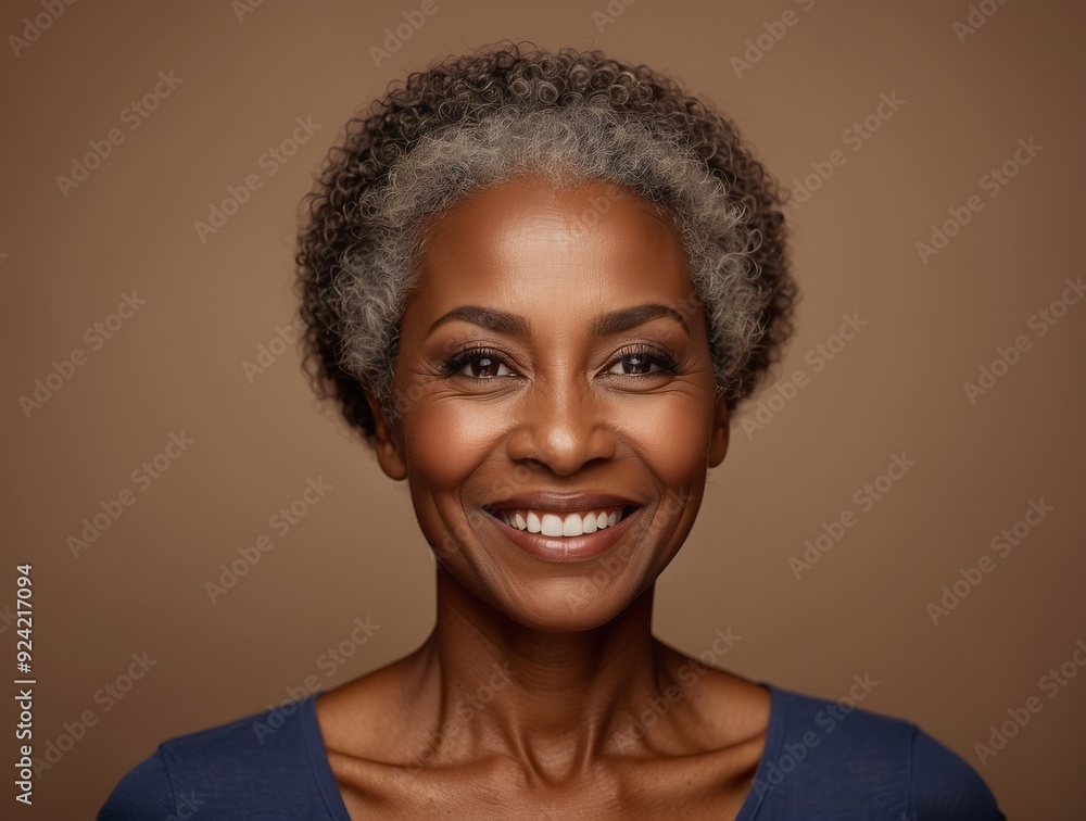 Portrait of a Smiling Woman with Grey Hair Portrait of a Smiling Woman with Grey Hair