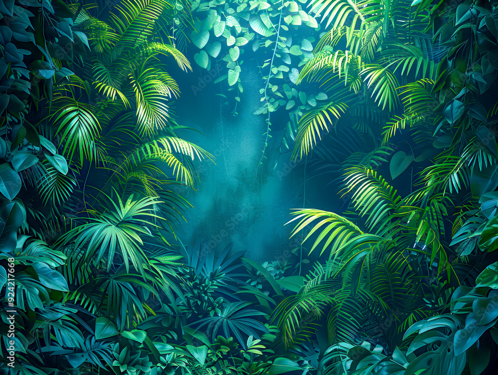 Mysterious Tropical Rainforest Backdrop Mysterious Tropical Rainforest Backdrop