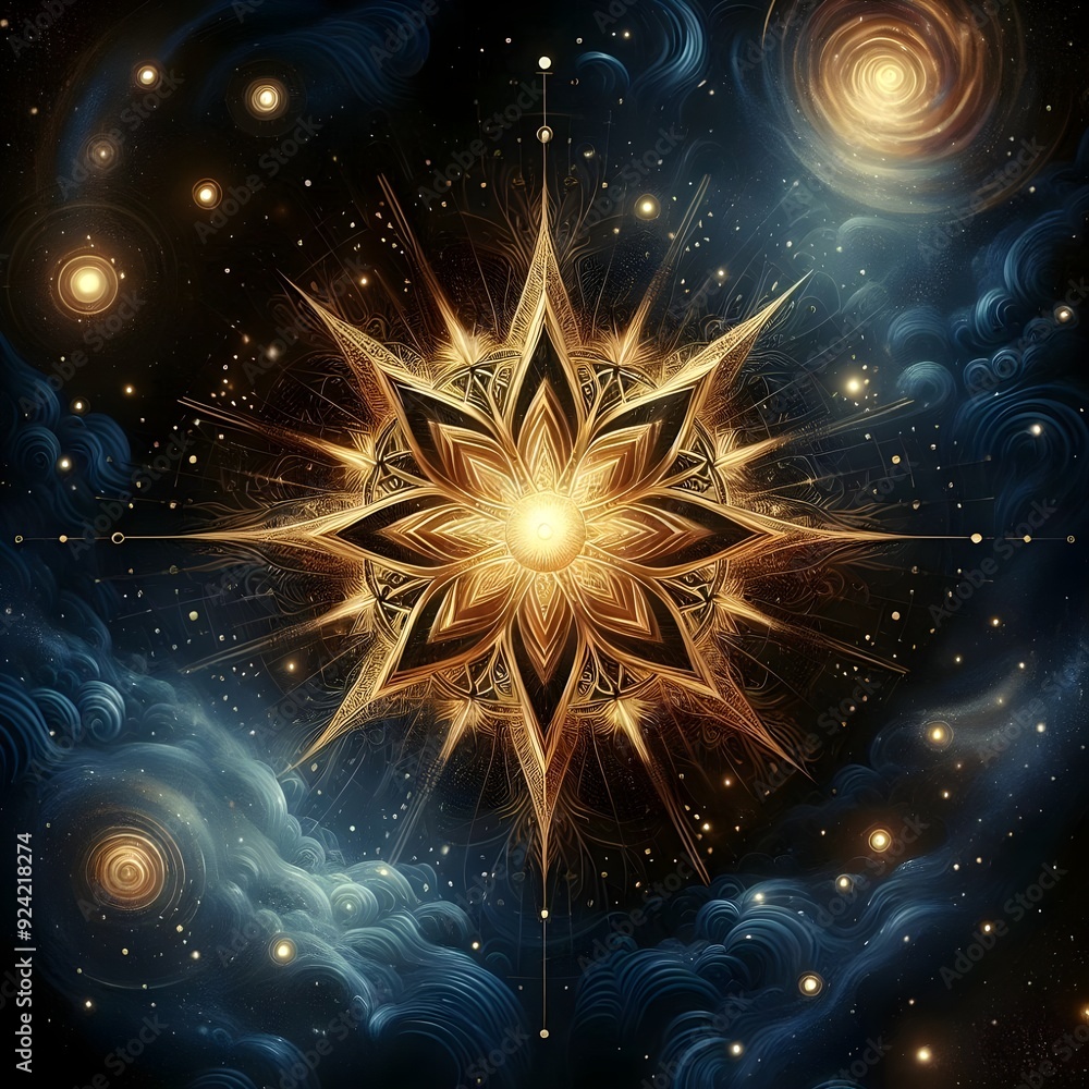 Fototapeta premium The North Star of the Universe.
