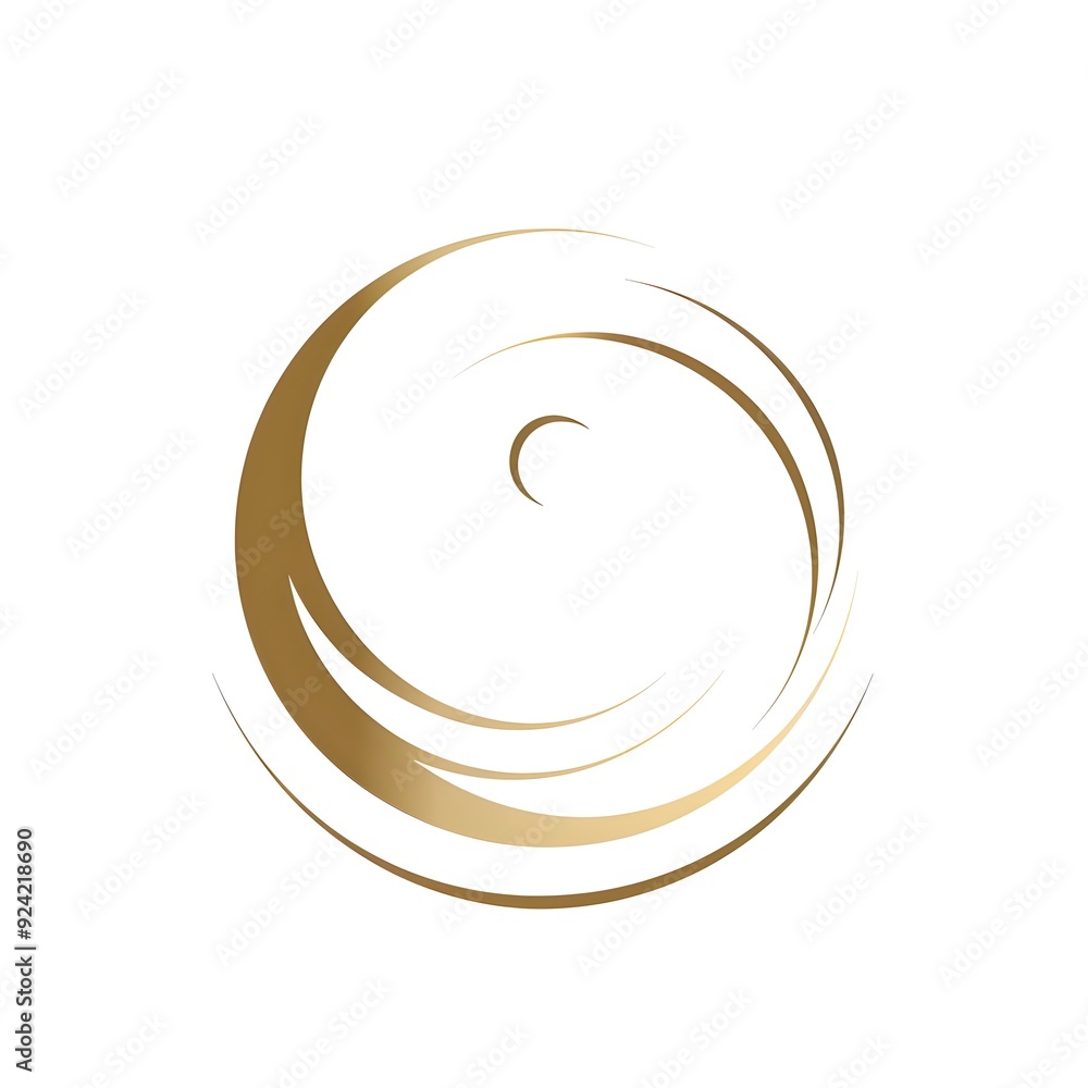 A minimalist, abstract logo with swirling golden lines on a white background, representing motion, elegance, and sophistication, ideal for luxury brands. A minimalist, abstract logo with swirling golden lines on a white background, representing motion, elegance, and sophistication, ideal for luxury brands.