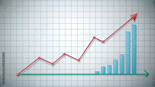 Free Download Graph showing progression with arrow, progression, growth, data, chart, visualization, direction, success - GFXLoad