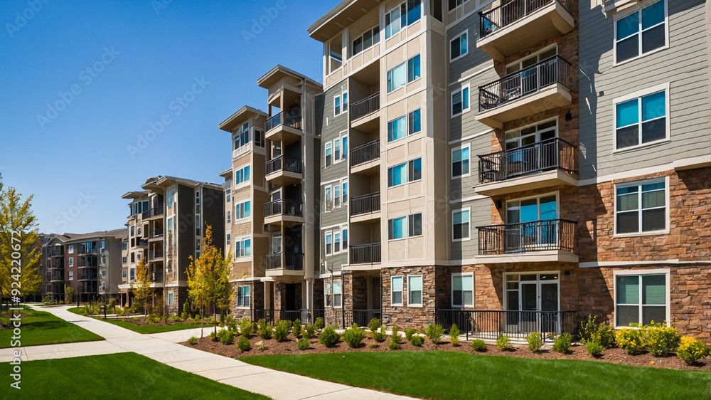Modern Commercial Real Estate Apartment Building Modern Commercial Real Estate Apartment Building
