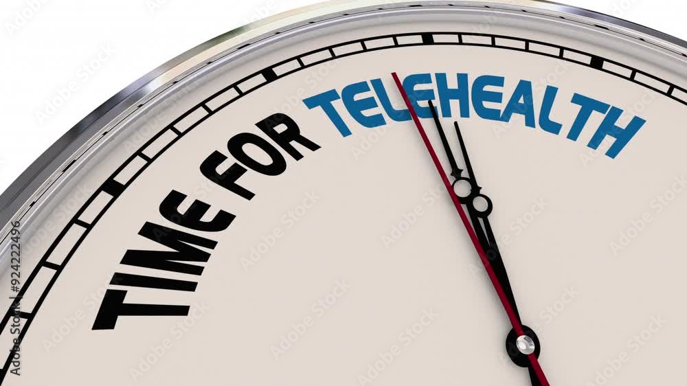 Time for Telehealth Appointment Clock Reminder Virtual Remote Doctor Visit 3d Animation Time for Telehealth Appointment Clock Reminder Virtual Remote Doctor Visit 3d Animation