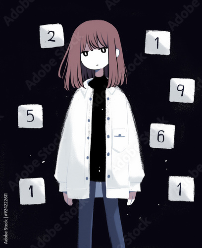 number anxiety illustration photo