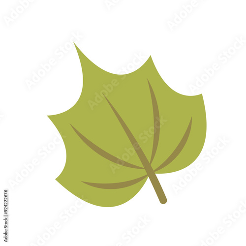 Colorful autumn leaves in green, Vector