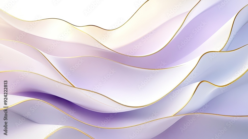 Obraz premium Abstract purple and white waves. Perfect for a modern, luxurious, or elegant design project.
