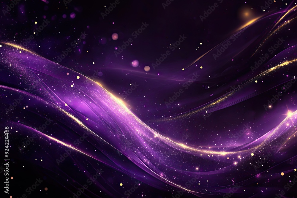Abstract purple background with golden sparks. Perfect for adding a touch of magic and elegance to your projects. Abstract purple background with golden sparks. Perfect for adding a touch of magic and elegance to your projects.