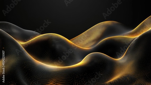 Abstract gold wave pattern. Perfect for luxury and technology themed projects.