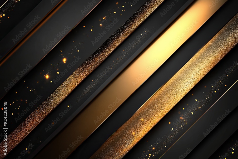 Stripes of gold and black with glitter. Use for elegant designs and backgrounds. Stripes of gold and black with glitter. Use for elegant designs and backgrounds.