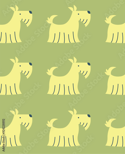 Terrier Dog Background Pattern