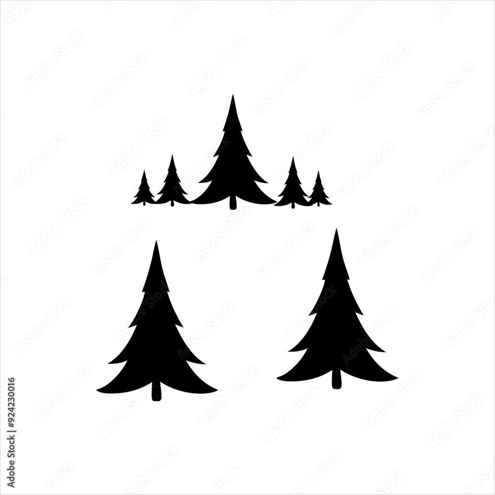 Obraz premium high resolution vector, silhouette, colorful tree image,