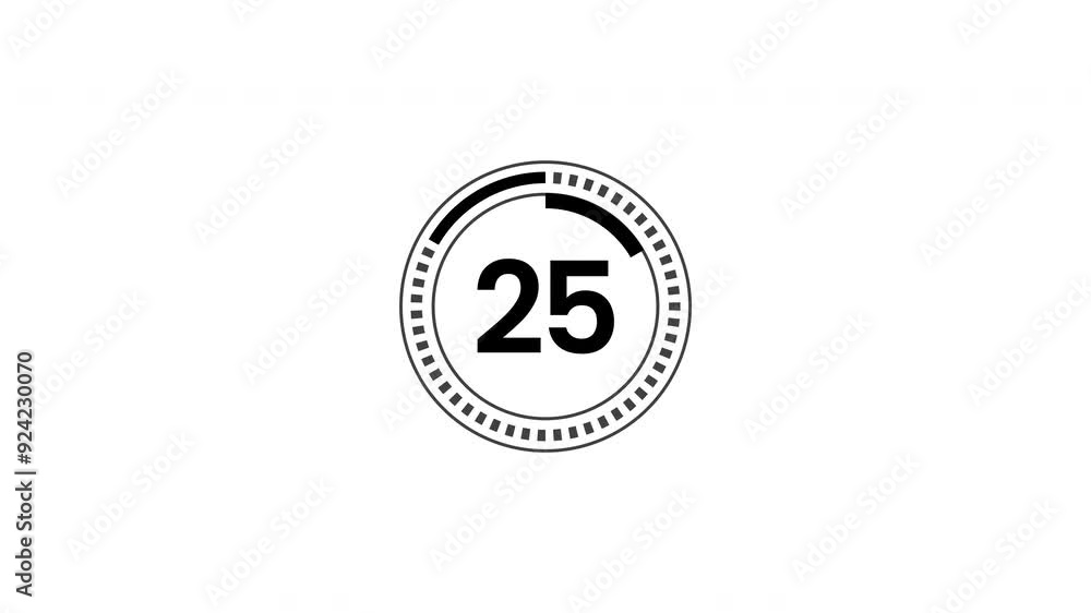 30 second timer countdown animation from 30 to 0 seconds on white background. 4k Video 30 second timer countdown animation from 30 to 0 seconds on white background. 4k Video