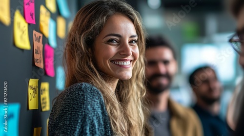 Wallpaper Mural Happy Woman with a Smiling Face in a Business Meeting. Torontodigital.ca