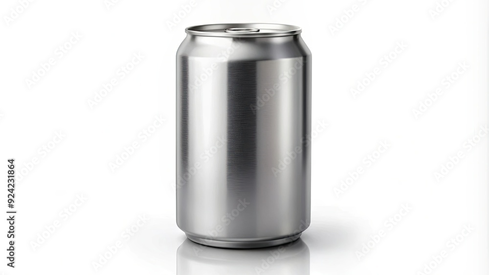 rendered realistic metallic soda can mockup on a white background, soda, can, metallic, mockup,, drink, beverage rendered realistic metallic soda can mockup on a white background, soda, can, metallic, mockup,, drink, beverage