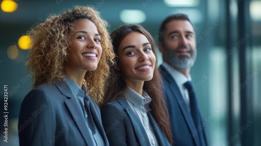 Confident Business Team Looking Ahead. Confident Business Team Looking Ahead.