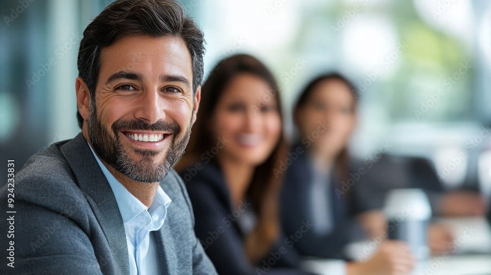 Confident Businessman Smiling at the Camera Confident Businessman Smiling at the Camera