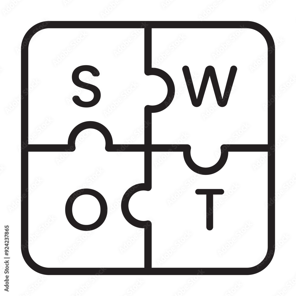 Bussines Development, SWOT Analysis Icon Bussines Development, SWOT Analysis Icon