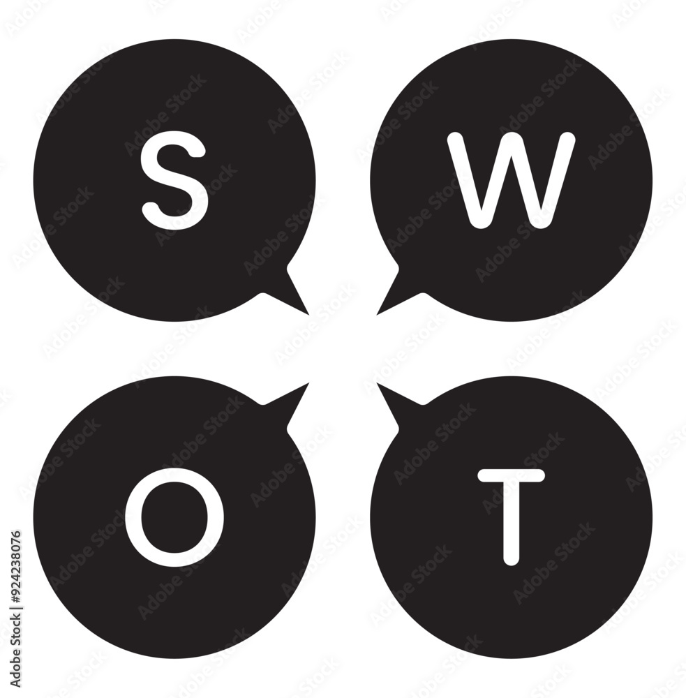 Bussines Development, SWOT Analysis Icon Bussines Development, SWOT Analysis Icon