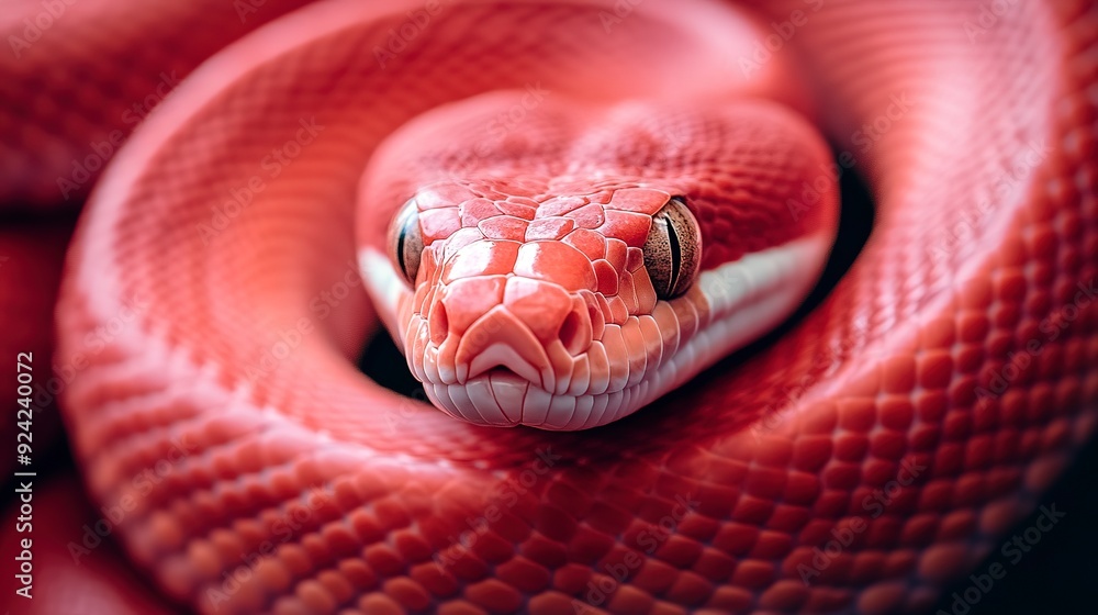 close up of a red snake close up of a red snake