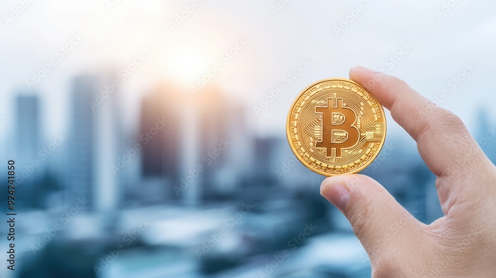 Φωτογραφία Digital Currency in Cyberpunk Cityscape - Futuristic 3D Art of Glowing Coin with