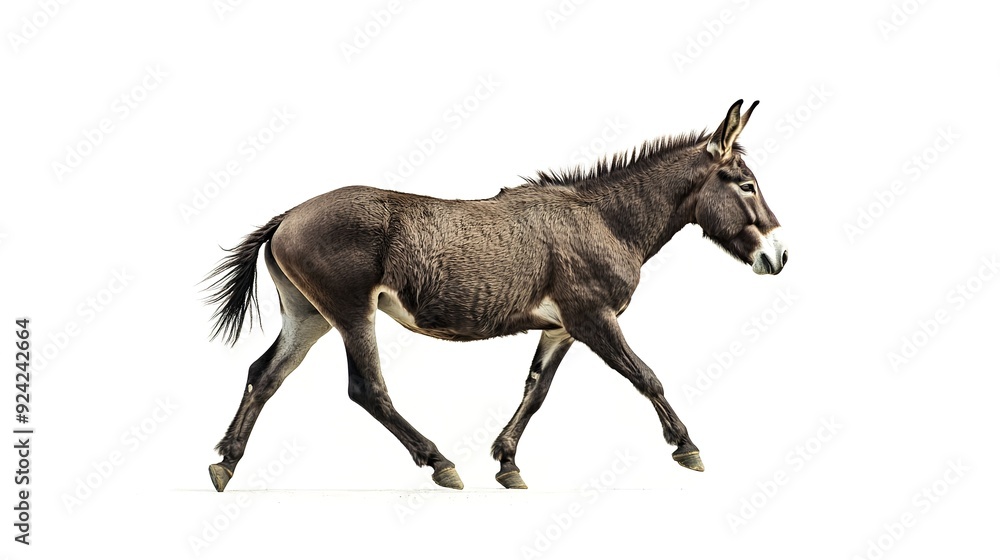 Trotting Donkey A donkey trotting gracefully against a white background Trotting Donkey A donkey trotting gracefully against a white background