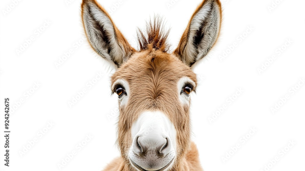 stupid donkey face isolated white background stupid donkey face isolated white background