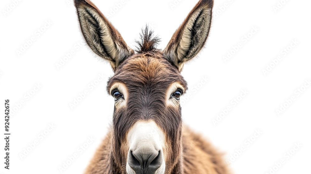 stupid donkey face isolated white background stupid donkey face isolated white background