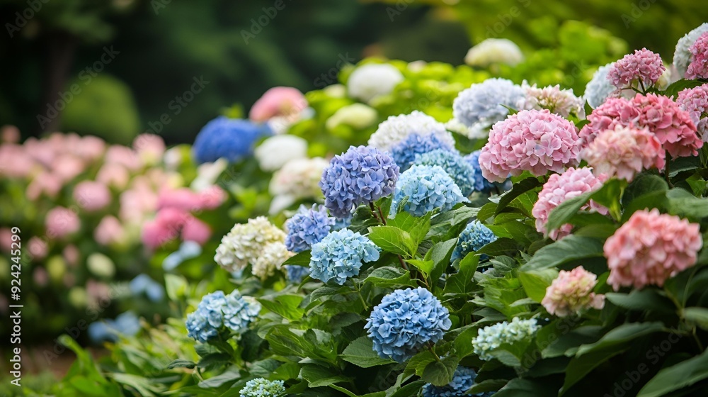 Vibrant lilac and blue blossoms paint a breathtaking springtime garden canvas Vibrant lilac and blue blossoms paint a breathtaking springtime garden canvas