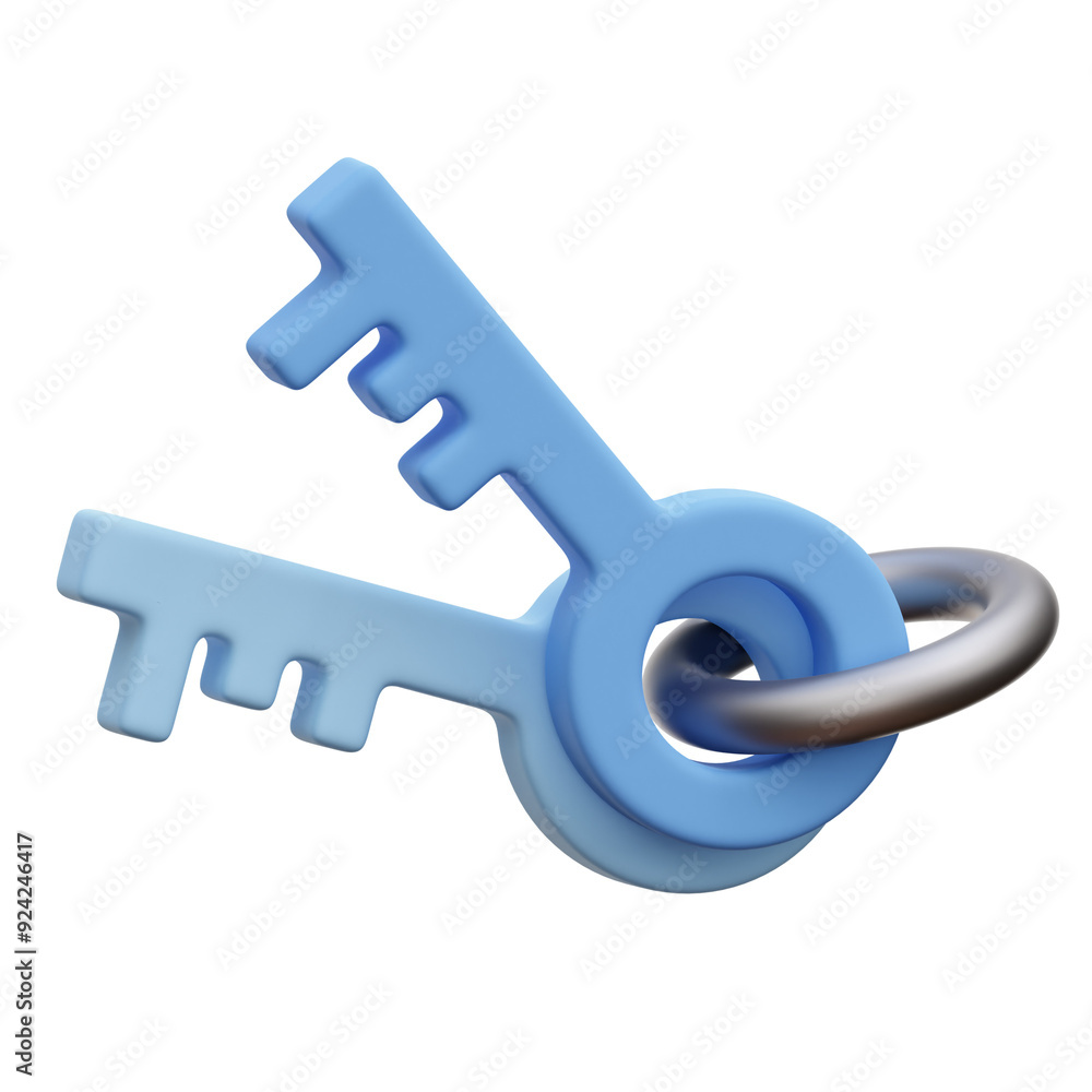 Key 3D Icon Illustration Key 3D Icon Illustration